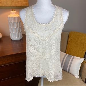 EYESHADOW LACE TUNIC TOP